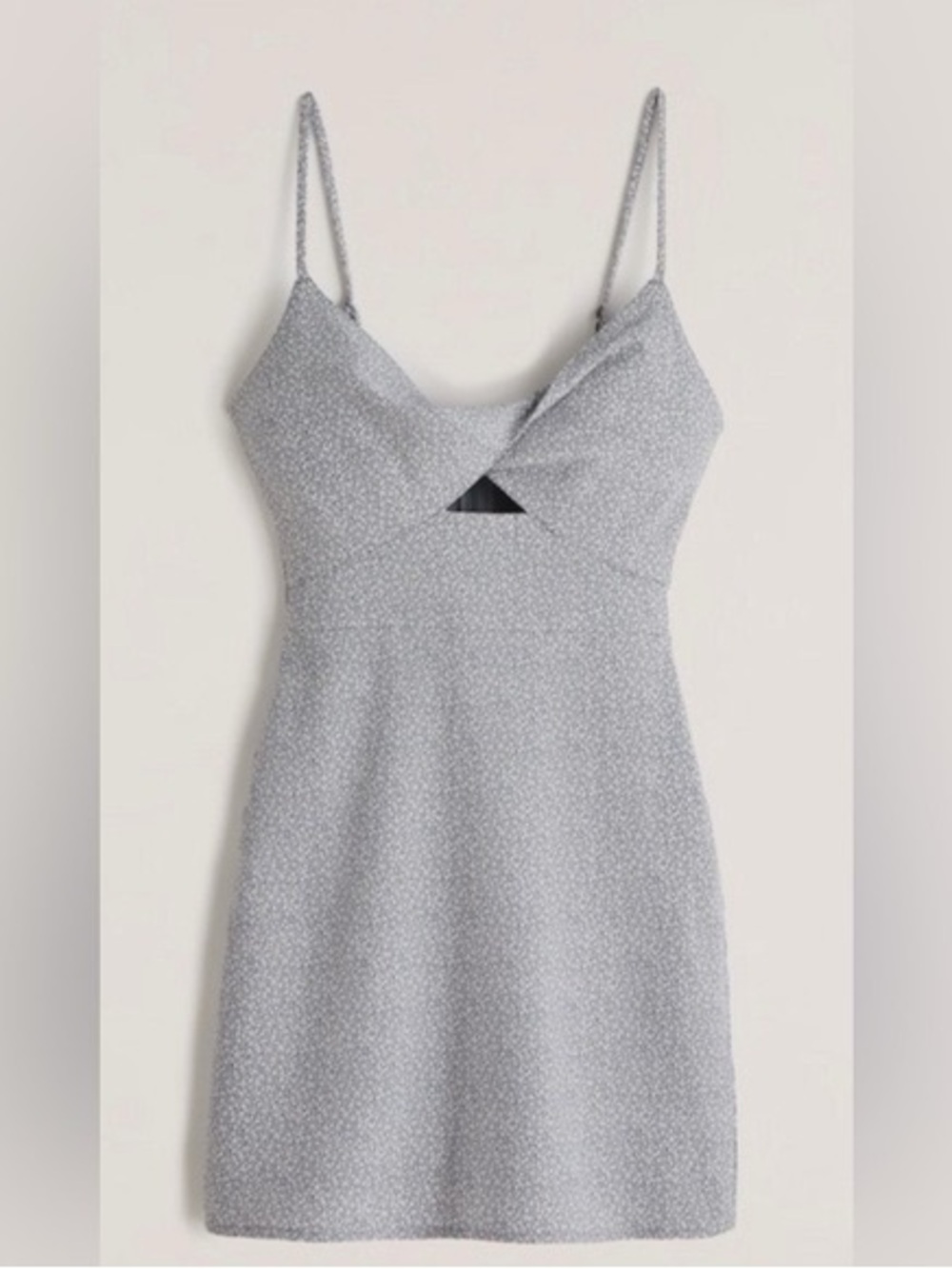 Abercrombie & Fitch Light Gray Spaghetti Strap Mini Dress